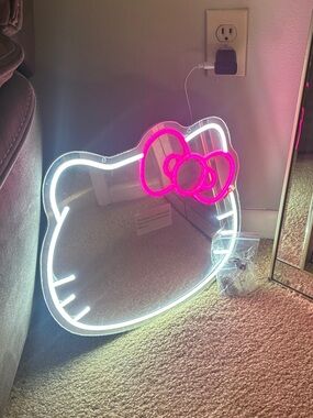 Cute Hello Kitty Face Wall Mirror - Kawaii
Room Decor.